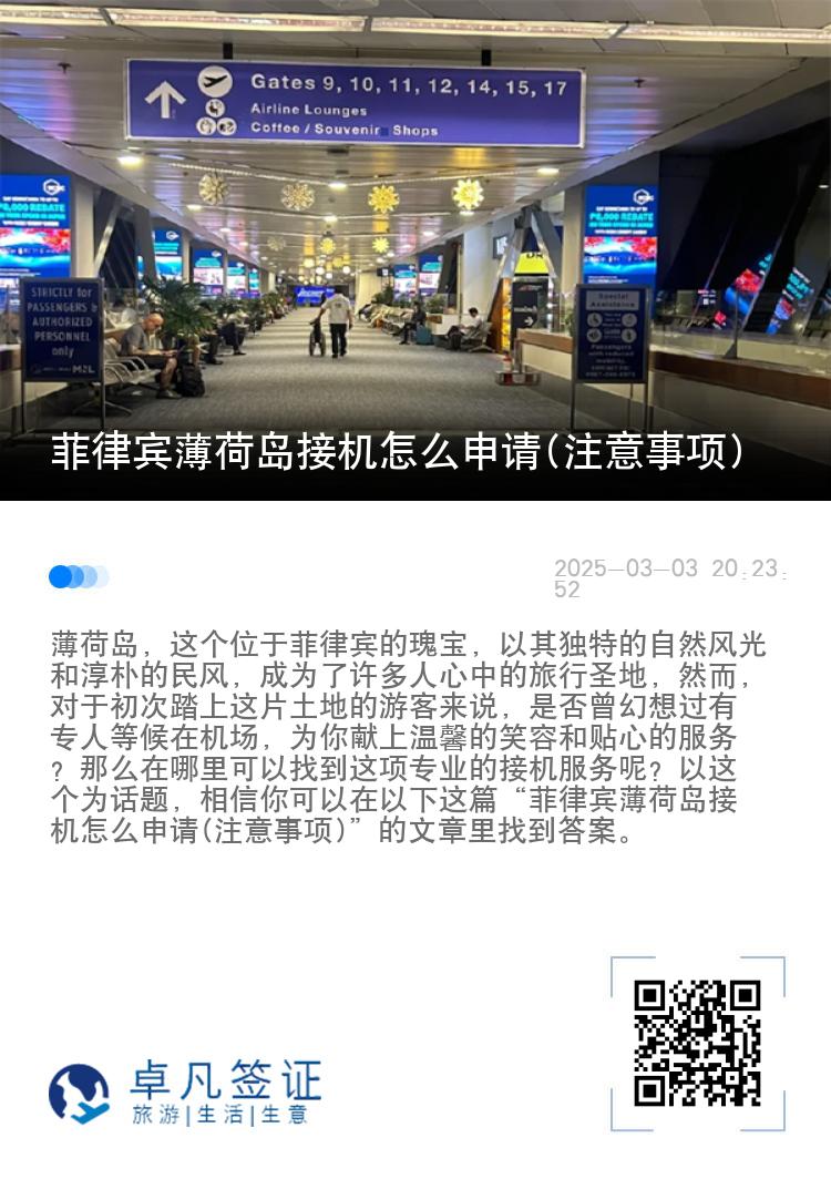 菲律宾薄荷岛接机怎么申请(注意事项)